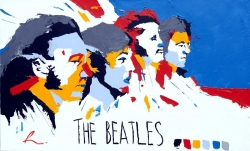 The Beatles 设计风格彩色壁纸